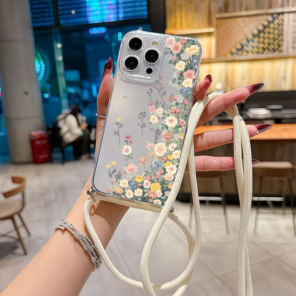 Plants X - เคสโทรศัพท์แบบสายคล้องคอสำหรับ iPhone 17 16 15 14