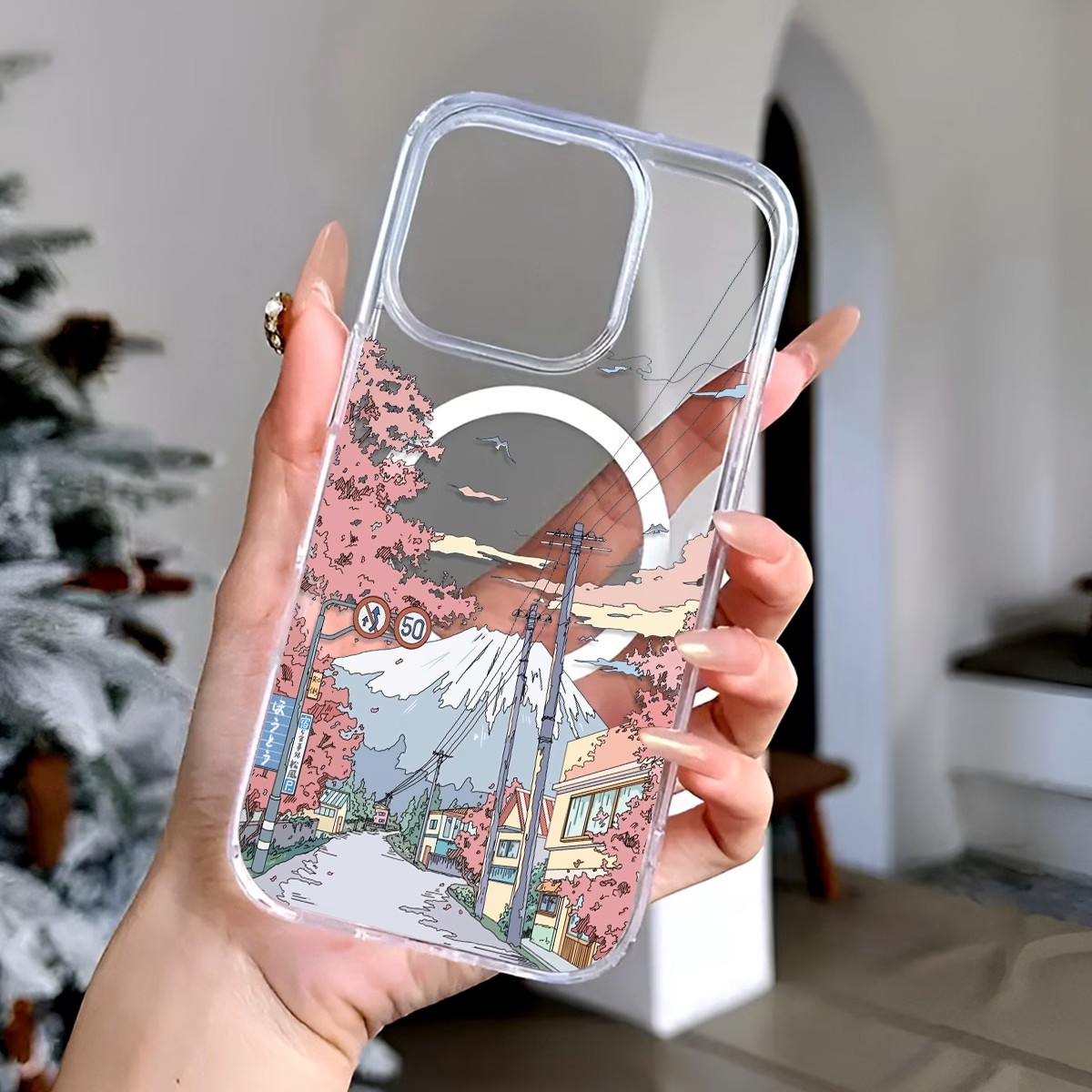 เคสโทรศัพท์ลายดอกซากุระฟูจิสำห - Plants X บทวิจารณ์และราคา